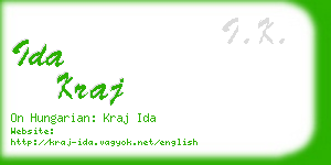 ida kraj business card